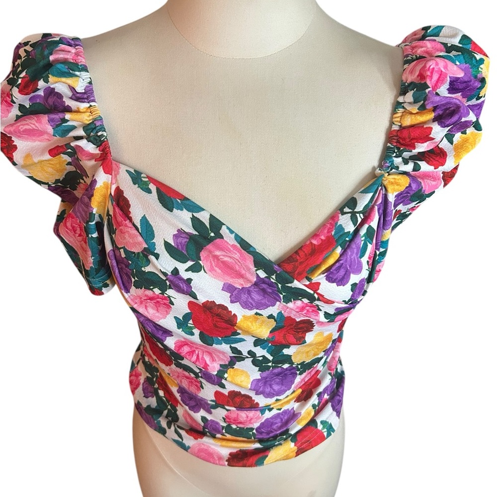 Floral Puff Sleeve Top